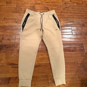 American Eagle Outfitters Tan Joggers with Black Accents